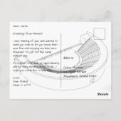 Amman Jordan met hand van Hercules Briefkaart (Achterkant)