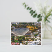 Amman Jordan met Roman Theater Up Close Briefkaart (Staand voorkant)