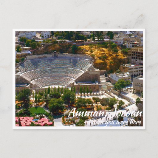 Amman Jordan met Roman Theater Up Close Briefkaart (Voorkant)