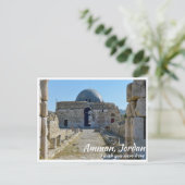 Amman Jordan met Umayyad Palace Briefkaart (Staand voorkant)