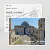 Amman Jordan met Umayyad Palace Briefkaart (Voorkant / Achterkant)