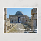 Amman Jordan met Umayyad Palace Briefkaart (Voorkant)