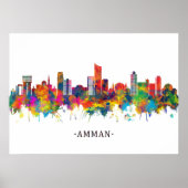 Amman Jordan Skyline Poster (Voorkant)