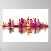 Amman Jordan Skyline Poster (Voorkant)