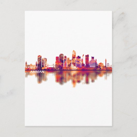 Amman Jordan Skyline Uitnodiging Briefkaart (Voorkant)