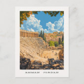 Amman Jordan Travel Briefkaart (Voorkant)
