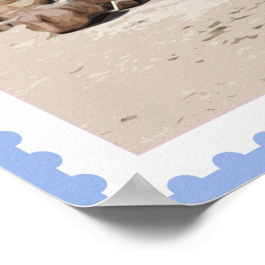 Amman Jordan Travel Poster (Hoek)