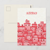 Amman Jordanië Reizen Briefkaart (Voorkant / Achterkant)