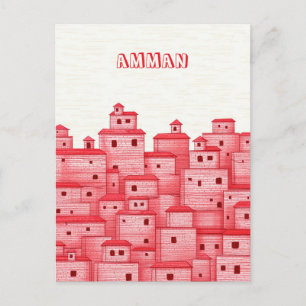 Amman Jordanië Reizen Briefkaart