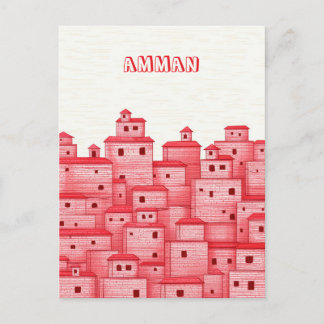 Amman Jordanië Reizen Briefkaart