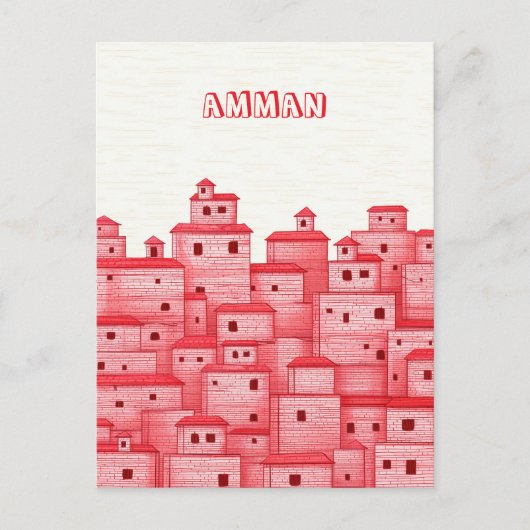 Amman Jordanië Reizen Briefkaart (Voorkant)