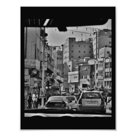 Amman uit Taxi Foto Afdruk (Voorkant)