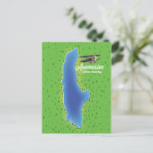 Ammersee Duitsland meer kaart (Staand voorkant)