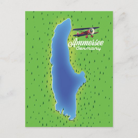 Ammersee Duitsland meer kaart (Voorkant)
