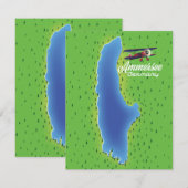 Ammersee Duitsland-meerkaart (Voorkant / Achterkant)