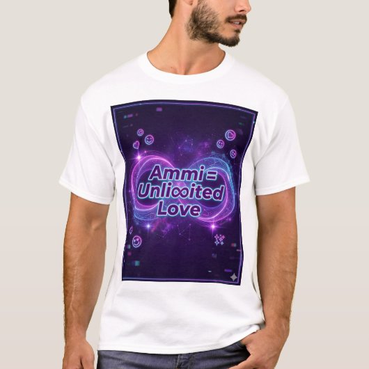 Ammi = Onbeperkte Liefde Neon Oneindigheid T-Shirt (Voorkant)