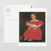 Ammi Phillips Girl in Red met haar kat en hond Briefkaart (Voorkant / Achterkant)