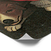 Ammi Phillips Girl in Red met haar kat en hond Poster (Hoek)