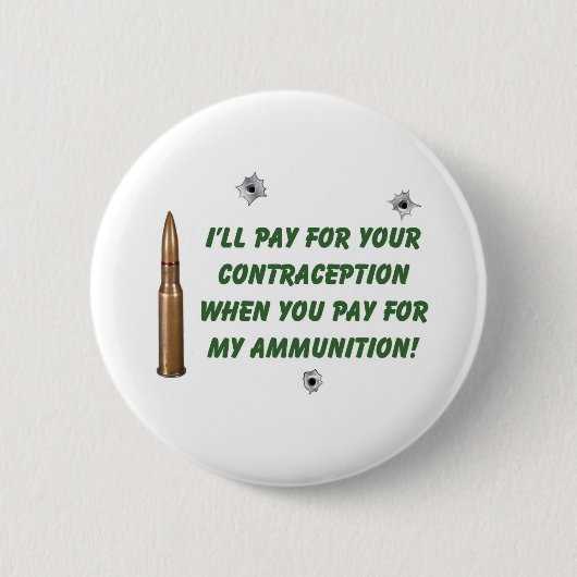 Ammo/anticonceptie Ronde Button 5,7 Cm (Voorkant)