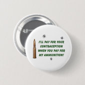 Ammo/anticonceptie Ronde Button 5,7 Cm (Voorkant /achterkant)