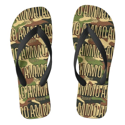 AMMO Apparel Classic Army Print All-Over Unisex Teenslippers (Voetbed)