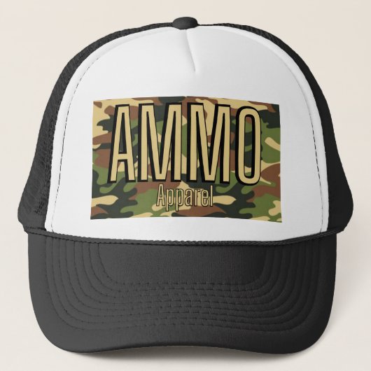 AMMO Apparel Classic Army Print Trucker Pet (Voorkant)