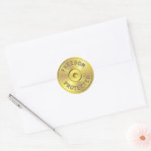 Ammo-cartridge voor een afgevuurde kogel, vrijheid ronde sticker (Envelop)
