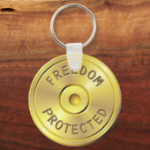 Ammo-cartridge voor een afgevuurde kogel, vrijheid sleutelhanger (Voorkant)