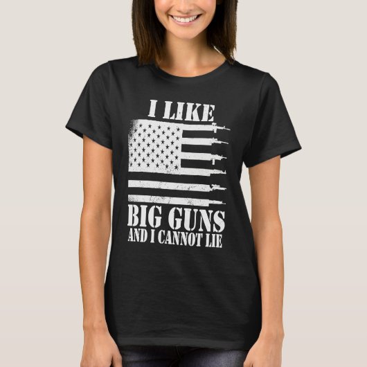 Ammo Gun   I like big guns saying  1 T-shirt (Voorkant)