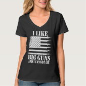 Ammo Gun I like big guns saying 1 T-shirt (Voorkant)