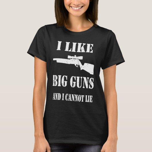 Ammo Gun I like big guns saying 2 T-shirt (Voorkant)