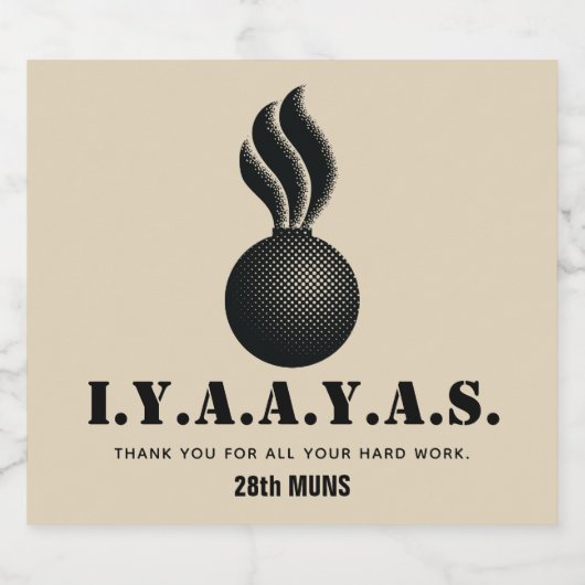 Ammo IYAAYAS aangepast flesetiket Bier Etiket (Enkel label)