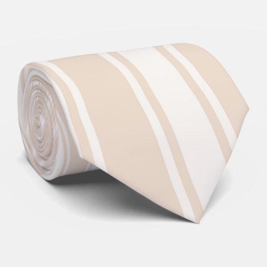 Ammonandkleurige Stripe Funky Patroon Stropdas (Opgerold)