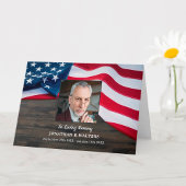 Ammoniaal herdenkingsblad van de Amerikaanse Flag Bedankkaart