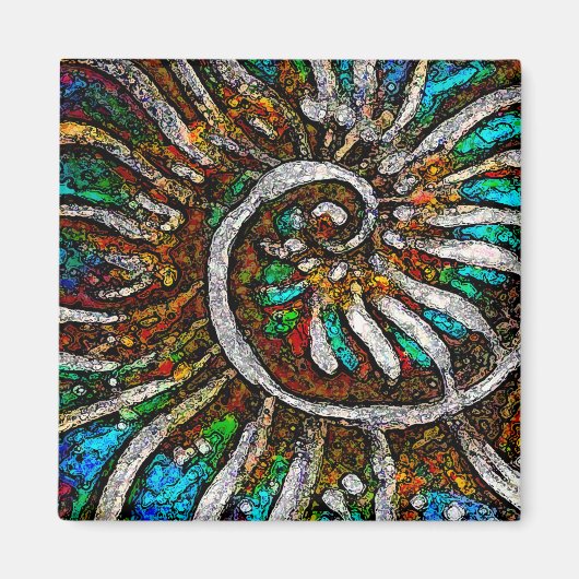 Ammoniet Abstract Magneet (Voorkant)