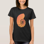 Ammoniet Cephalopod Fossil Design T-shirt (Voorkant)