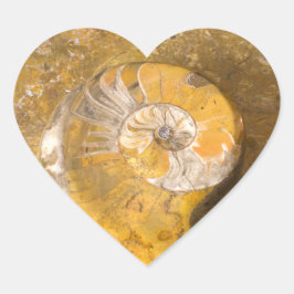 Ammoniet en andere fossiele brandstoffen in Rock-f Hart Sticker