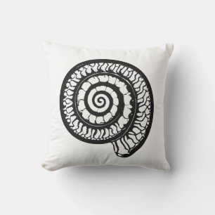 Ammoniet Fossiel - Spiral Seashell Buitenkussen