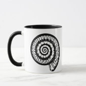 Ammoniet Fossiel - Spiral Seashell Mok (Links)