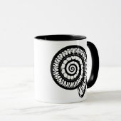 Ammoniet Fossiel - Spiral Seashell Mok (Voorkant rechts)