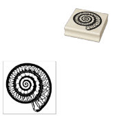 Ammoniet Fossiel - Spiral Seashell Rubberstempel (Gestempeld)