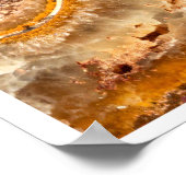 Ammoniet Fossiel Wandkunst | Aardtint Abstract Poster (Hoek)