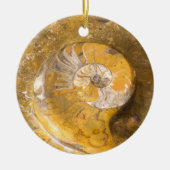 Ammoniet Fossil Rock Natuur Keramisch Ornament (Voorkant)
