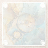 Ammoniet Gem Fossiel Onderzetter (Achterkant)