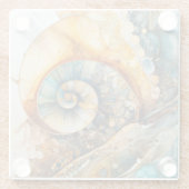 Ammoniet Gem Fossiel Onderzetter (Achterkant)