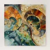 Ammoniet Gem Fossiel Puzzel (Horizontaal)