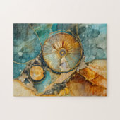 Ammoniet Gem Fossiel Puzzel (Horizontaal)