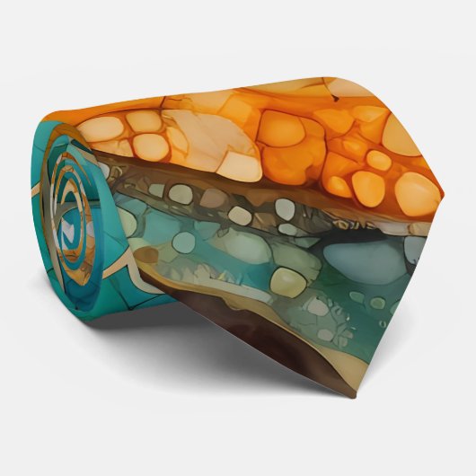 Ammoniet Gem Fossiel Stropdas (Opgerold)