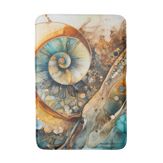 Ammoniet Gem Fossiele Badmat (Voorkant Verticaal)