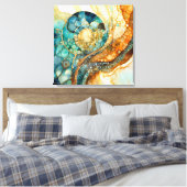 Ammoniet Gem Fossiele Canvas Kunst (Insitu (Slaapkamer))